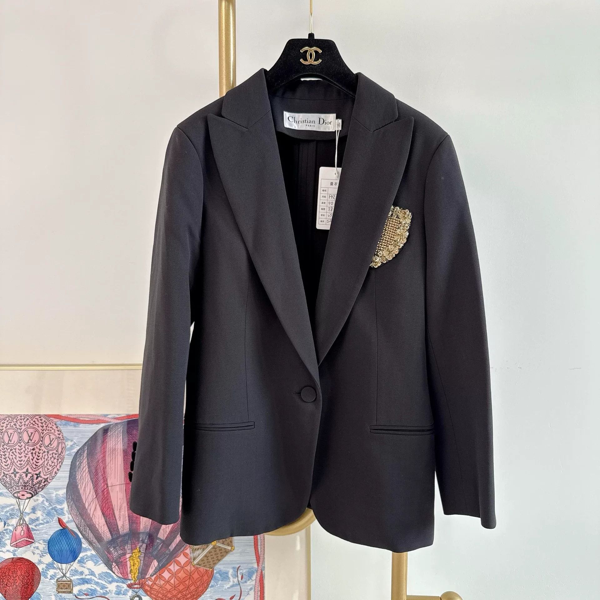 Dior Dior Black Shield Blazer Jacket Size US M / EU 48-50 / 2 - 1 Thumbnail
