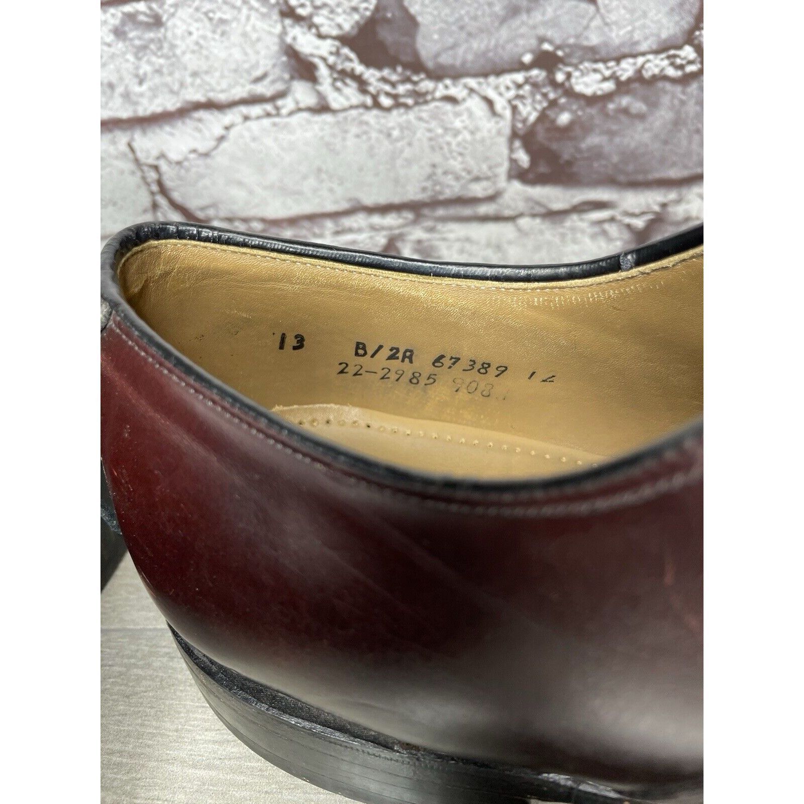Johnston & Murphy Johnston & Murphy Optima Oxblood Burgundy Leather Dress Shoe Size US 13 / EU 46 - 10 Thumbnail