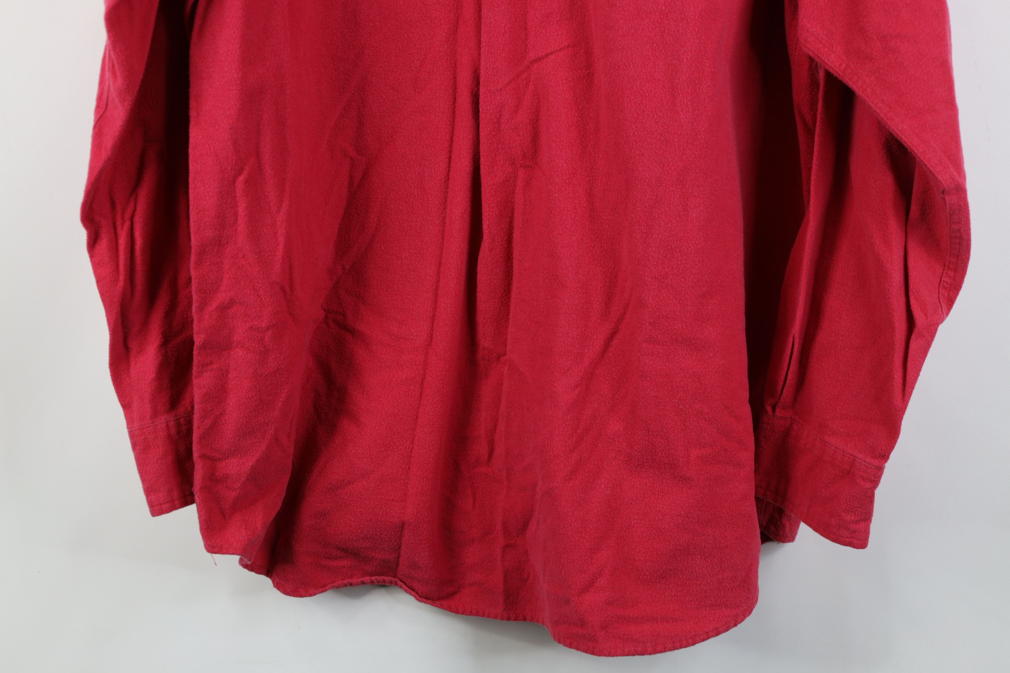 Vintage Vintage 90s Streetwear Cloth Collared Button Shirt Red Size US L / EU 52-54 / 3 - 12 Thumbnail