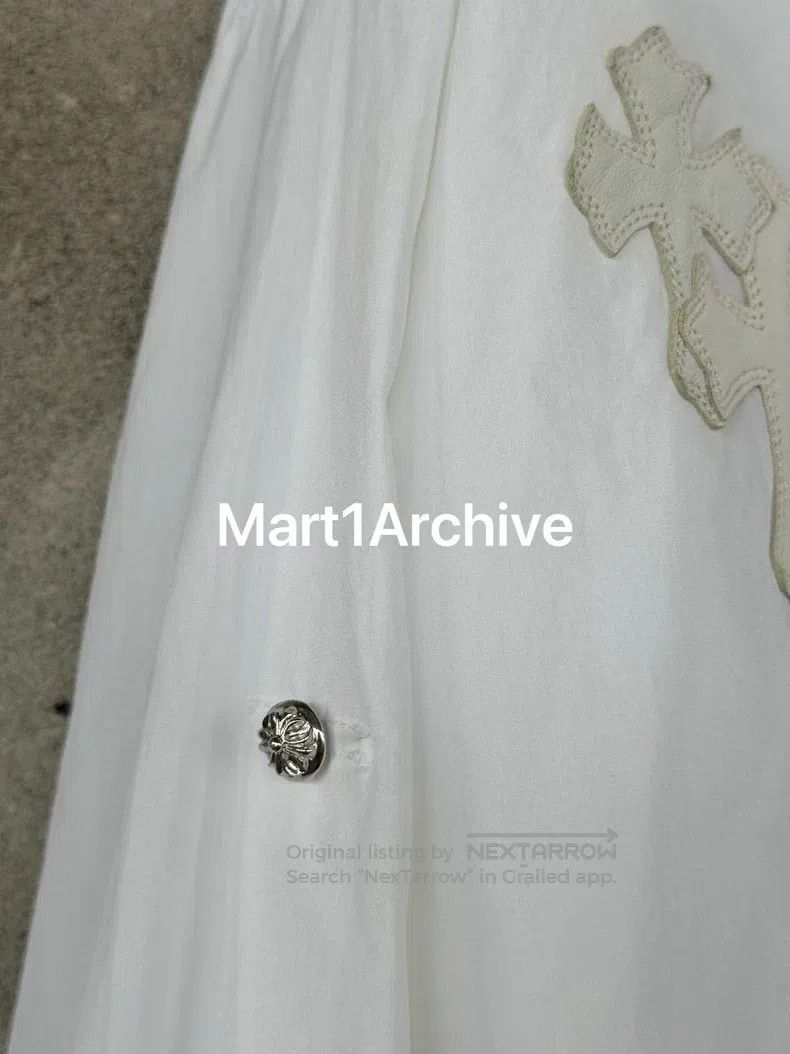 Chrome Hearts CHROME HEARTS Leather Patch Bat-wing Sleeve Oversized Shir Size US M / EU 48-50 / 2 - 4 Thumbnail