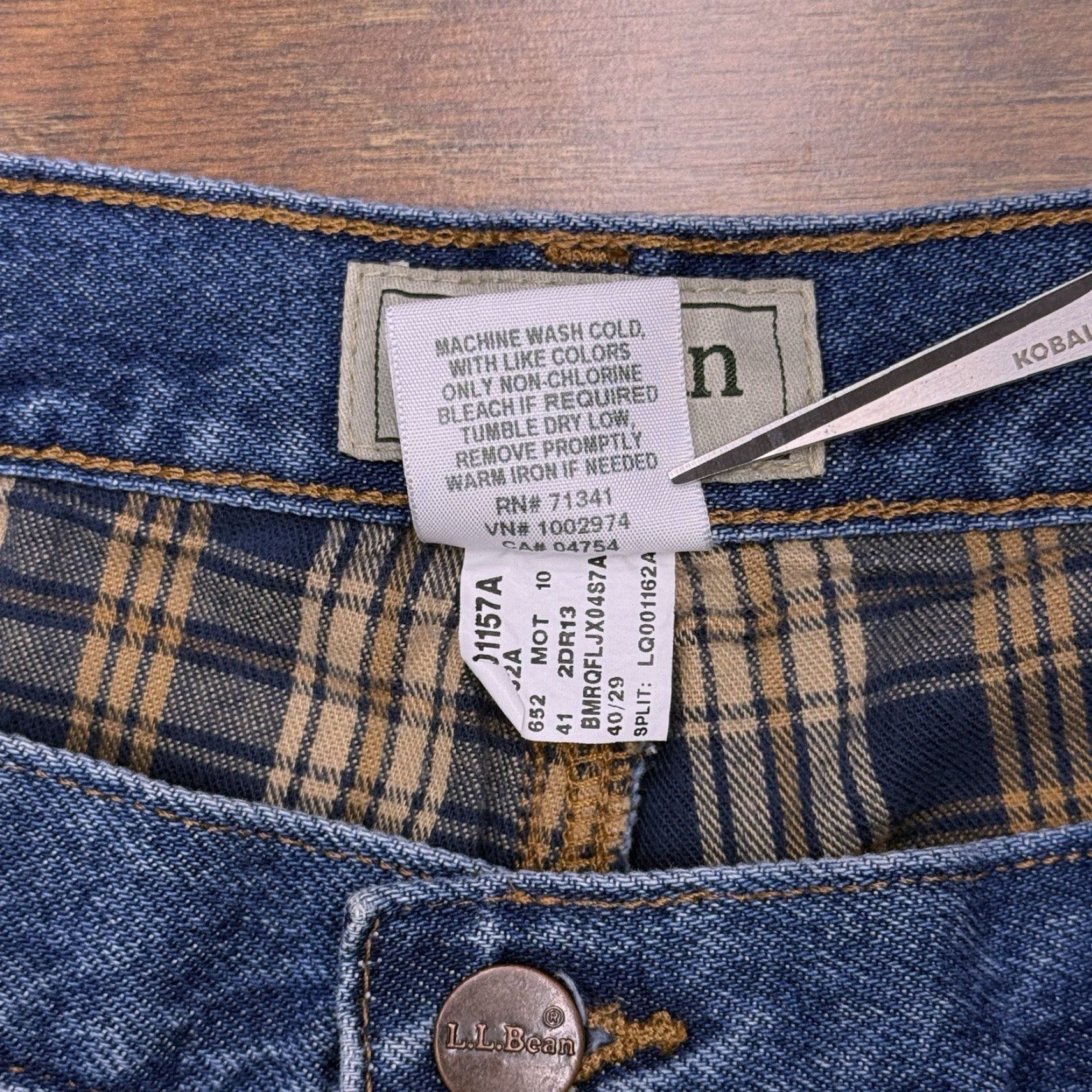 Vintage L.L. Bean Jeans Mens 40x29 Classic Fit Denim Blue 5-Pocket Straight Medium Wash Belt Loops 29in Inseam Regular Size New Size US 40 / EU 56 - 7 Thumbnail