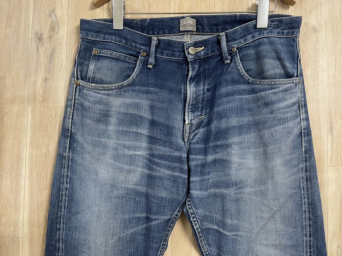 Lee × Vintage Vintage Lee Jeans 🇯🇵 Denim W35 L42 Distressed Selvedge Size US 35 - 2 Thumbnail