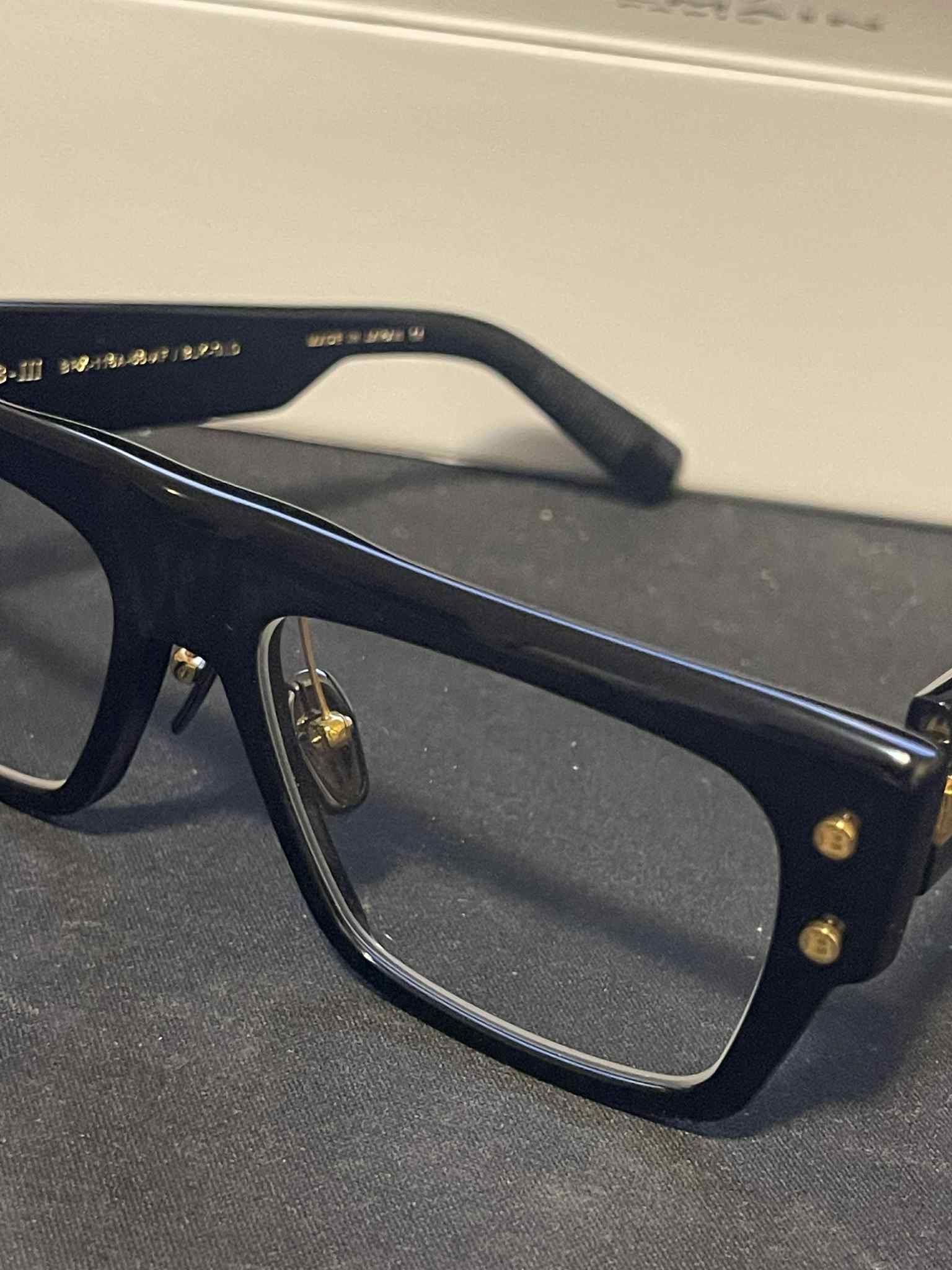 Balmain Balmain Black Akoni Edition B-III Glasses - Black/Gold Size ONE SIZE - 1 Thumbnail