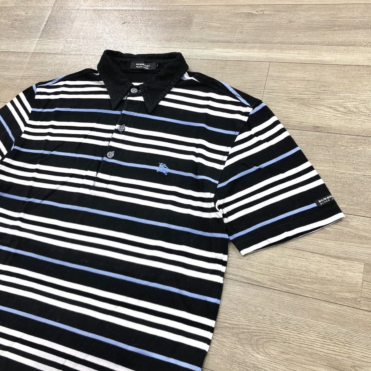 Burberry Vintage Burberry Black Label Polo T-shirt Stripe Luxury Size US S / EU 44-46 / 1 - 2 Thumbnail