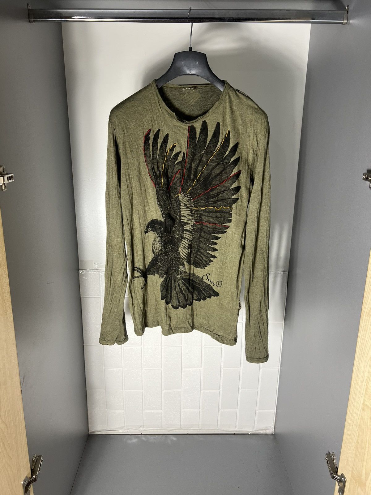 Japanese Brand × Vintage VERY RARE ITALIAN DESIGNER EAGLES LONG SLEEVE RETRO Y2K 90s Size US M / EU 48-50 / 2 - 2 Thumbnail