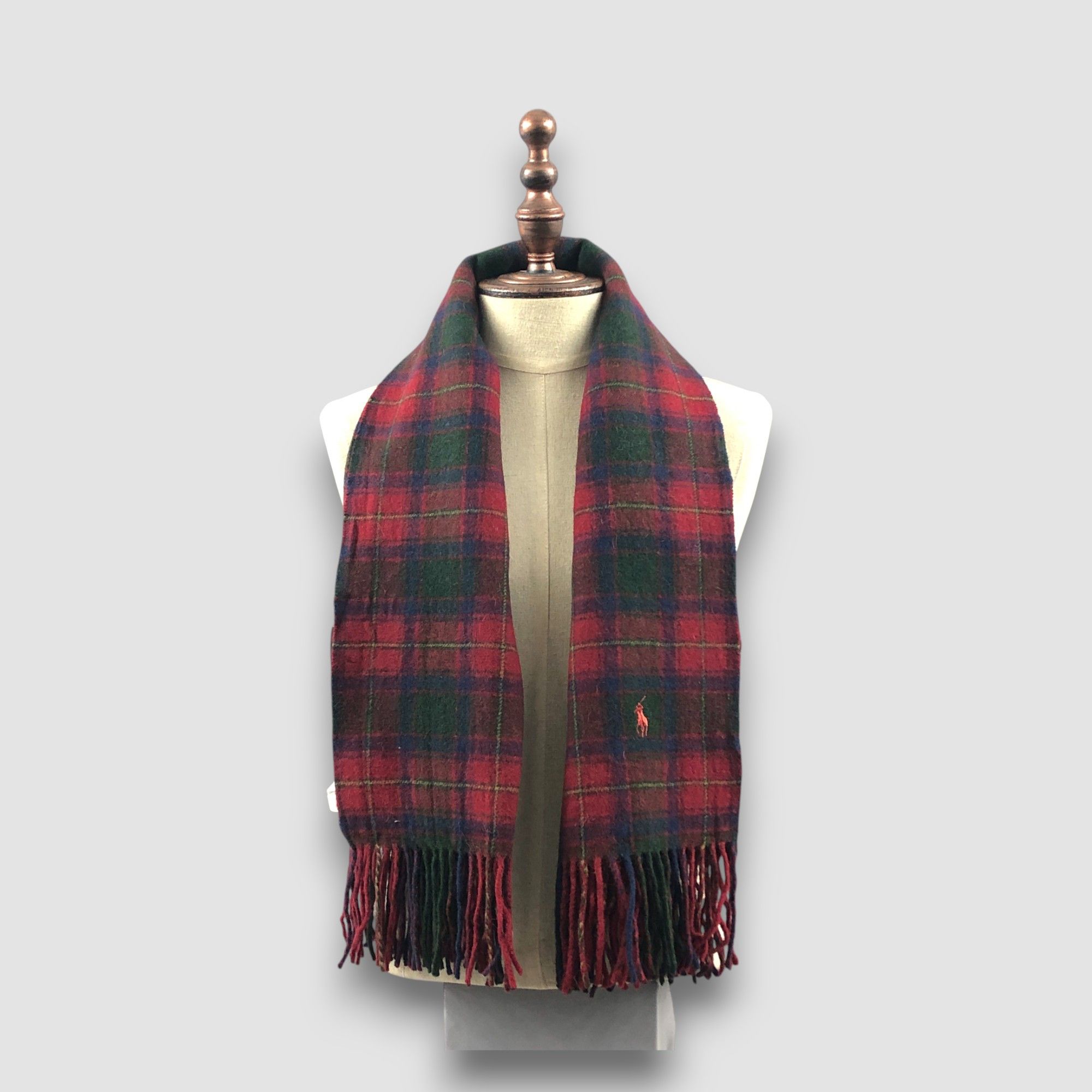 Ralph Lauren Vintage Ralph Lauren Scarf Muffler Wool Plaid Wraps Scarves Size ONE SIZE - 1 Thumbnail