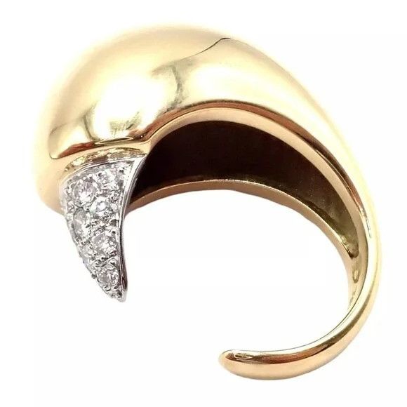 Tiffany & Co. Tiffany & Co. Elsa Peretti 18k Yellow Gold Diamond Bird Ring Size ONE SIZE - 9 Thumbnail