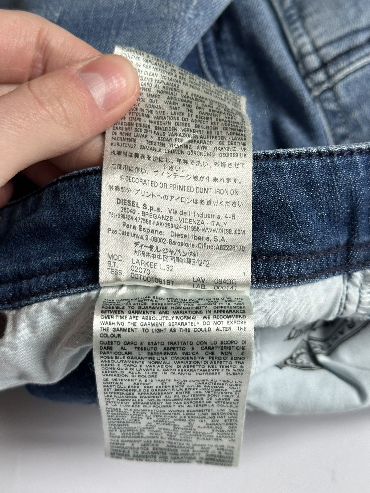 Diesel Vintage Y2K Diesel Larkee Faded Denim Jeans Size W29 L32 Size US 29 - 16 Thumbnail