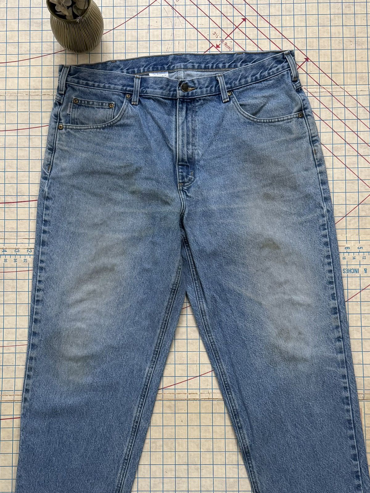 Carhartt Carhartt Light Wash Denim Mens Size 40x30 Workwear Pants Size US 40 / EU 56 - 2 Thumbnail