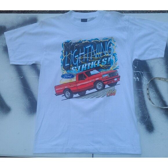 NASCAR Vintage Ford F150 Lightning Strikes t-shirt single stitch Size US M / EU 48-50 / 2 - 2 Thumbnail