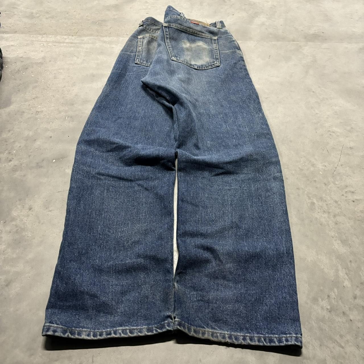 Japanese Brand × Vintage Crazy Vintage Y2K/2000s Grunge Faded Dark Wash Denim Jeans! Size US 34 / EU 50 - 4 Thumbnail