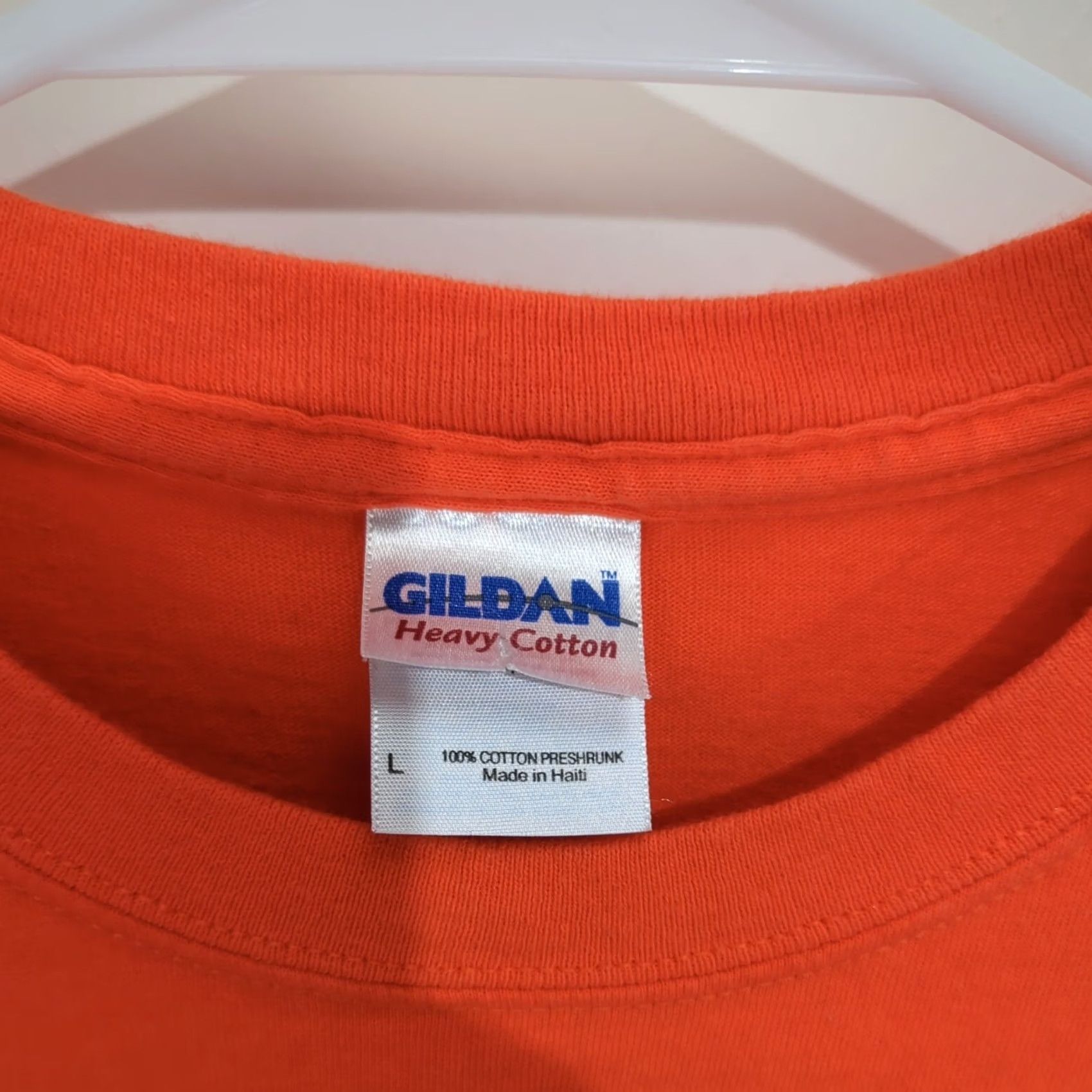 Gildan VINTAGE Michigan Deer Large T Shirt Nature Destination Hunt Orange Hunting Gildan Heavy Cotton Men L Orange Deer Logo 90s Size US L / EU 52-54 / 3 - 2 Thumbnail