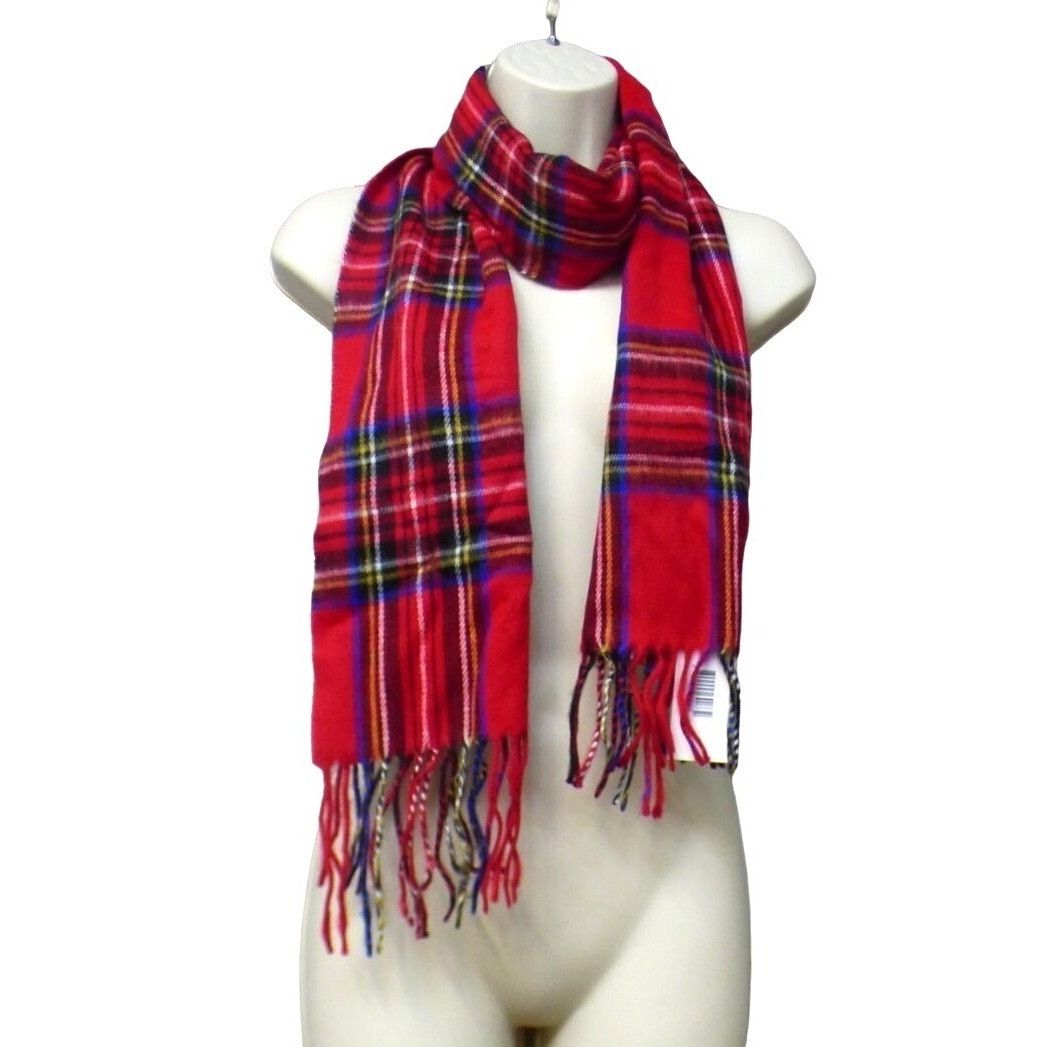 Steve Madden Steve Madden Mid Weight Plaid Pattern Muffler Scarf, 11”x 70 Size ONE SIZE - 5 Thumbnail