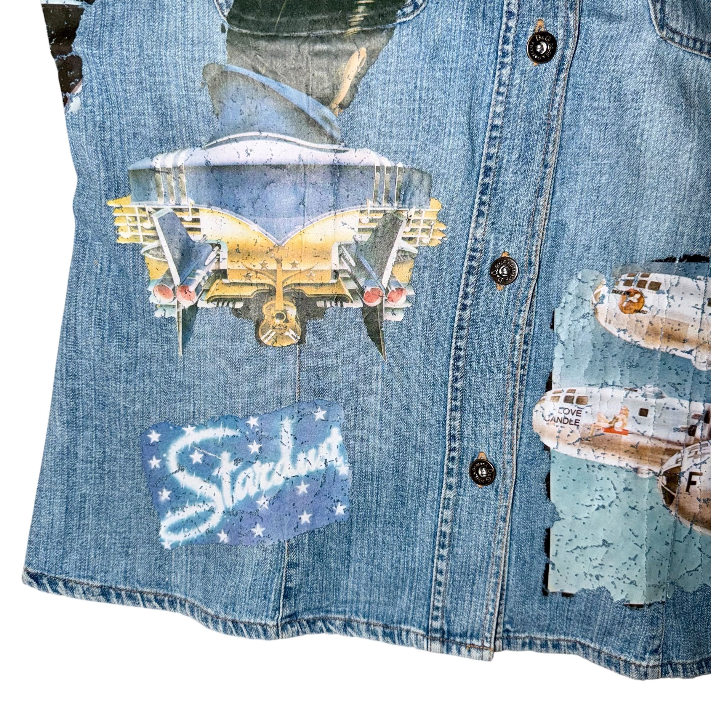 Dolce & Gabbana DOLCE&GABBANA AW2004 DENIM VEST Size US XL / EU 56 / 4 - 8 Thumbnail