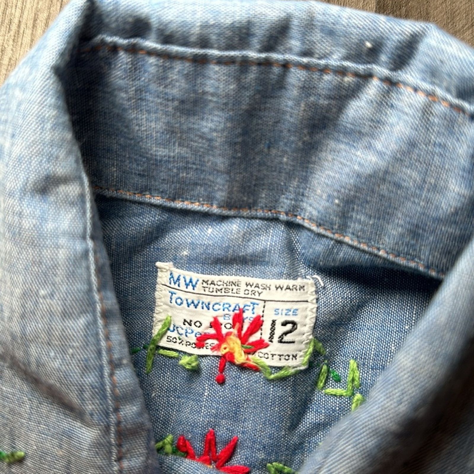 Towncraft Towncraft Vintage Hand Embroidered Button Down - See Sizing Size XS / US 0-2 / IT 36-38 - 7 Thumbnail