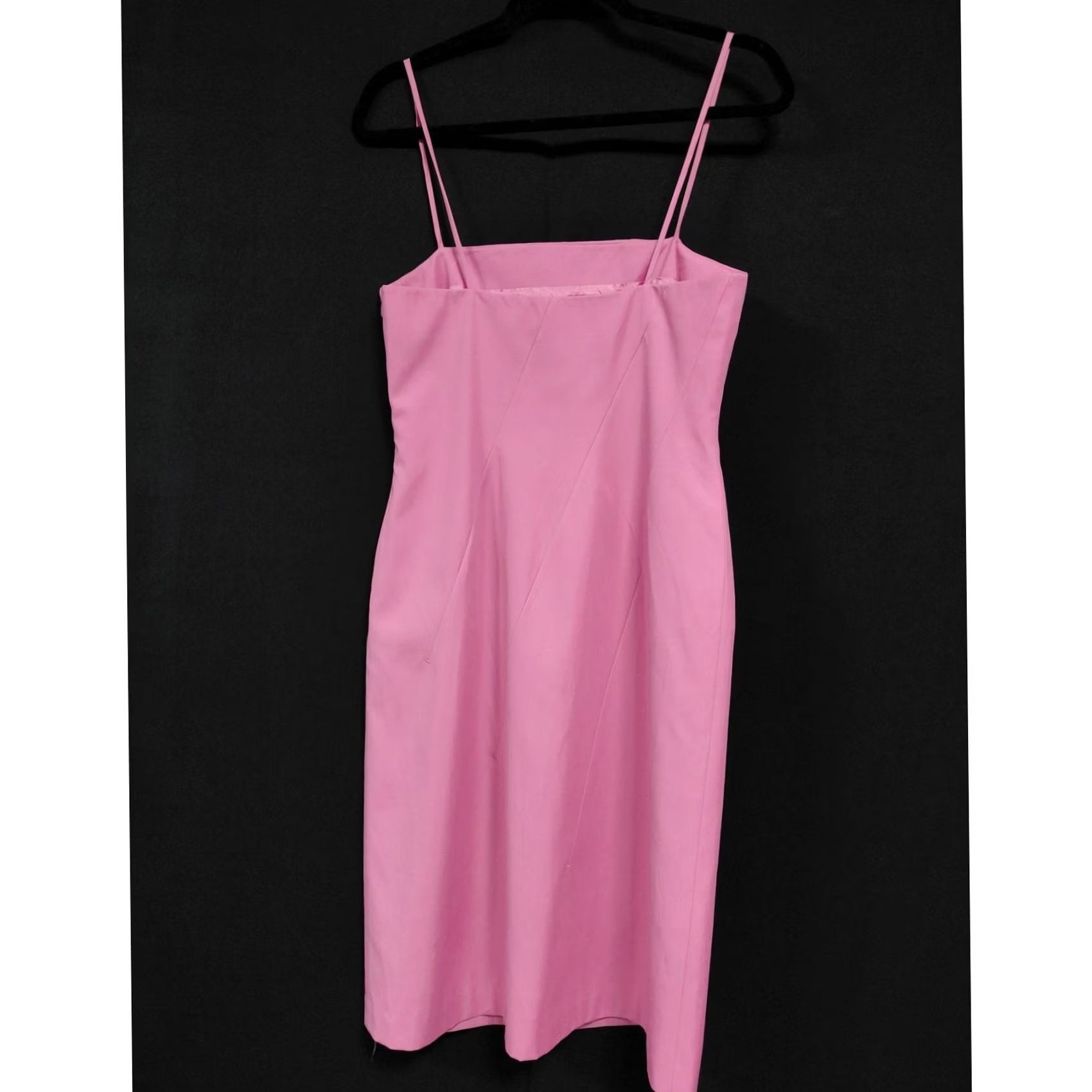 Bcbgmaxazria BCBG MAXAZRIA Pink Spaghetti Strap Dress Solid Knee Length Women Size 6 Size M / US 6-8 / IT 42-44 - 2 Thumbnail