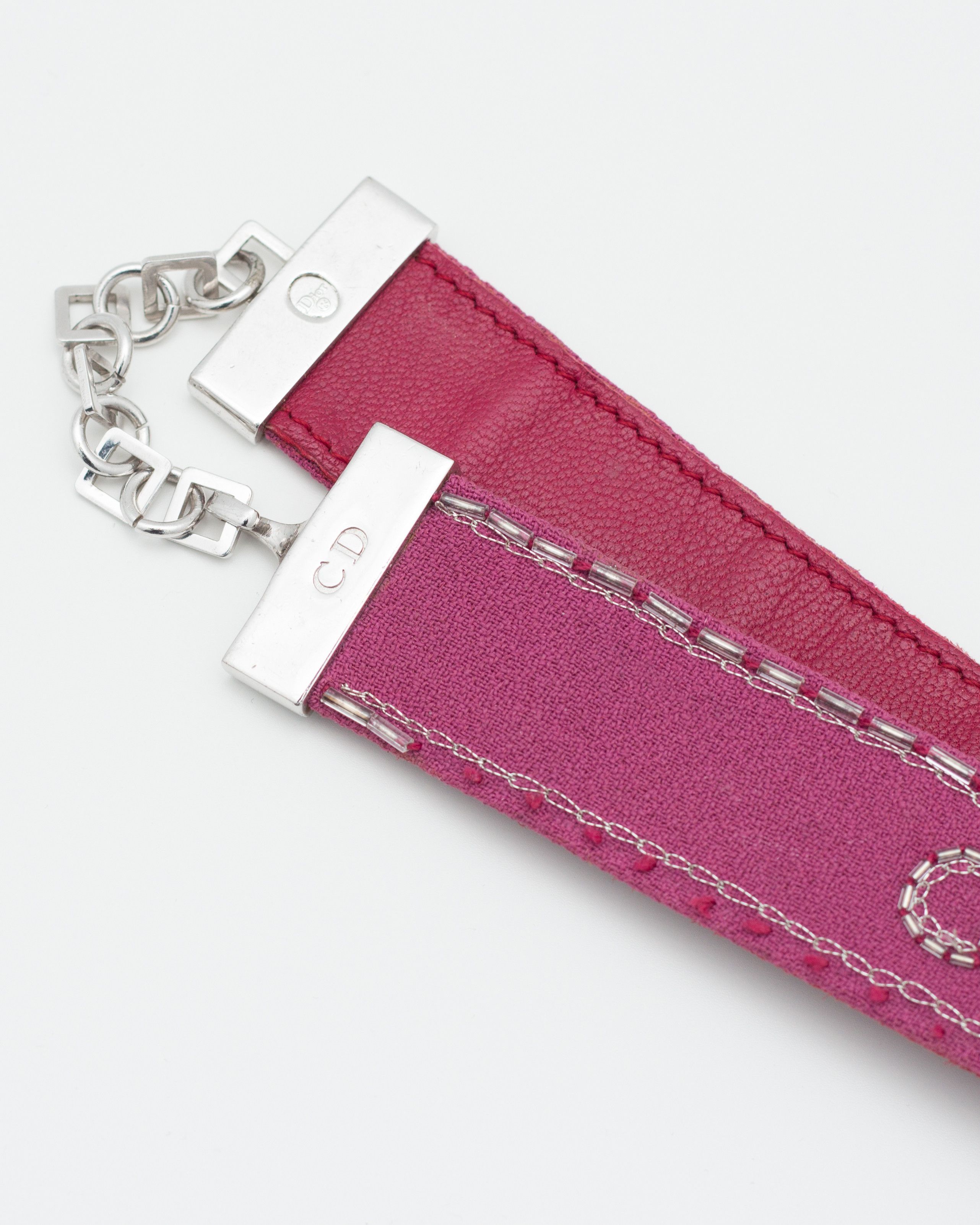 Dior Galliano Era Vintage Embroidered Logo Choker Rare Y2K Size ONE SIZE - 13 Thumbnail