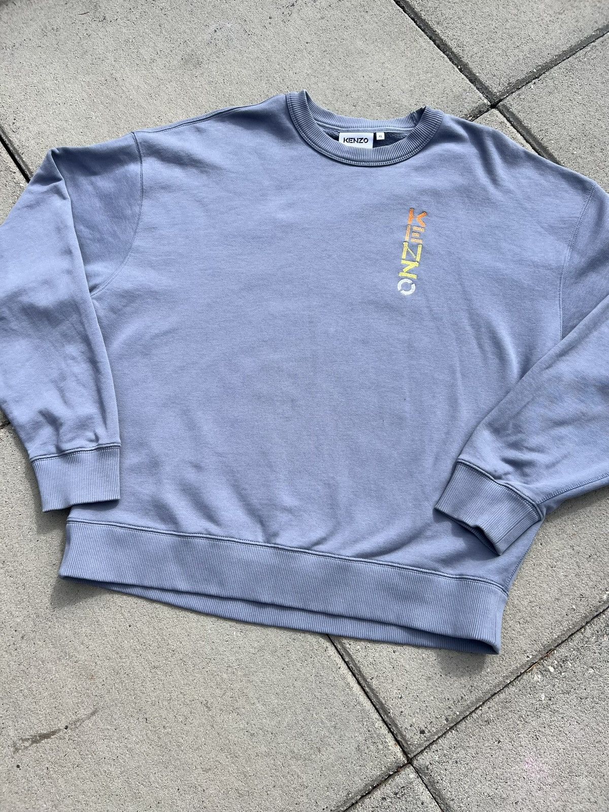 Japanese Brand × Kenzo Kenzo Oversize Logo Crewneck Sweatshirt Designer Size US XL / EU 56 / 4 - 4 Thumbnail
