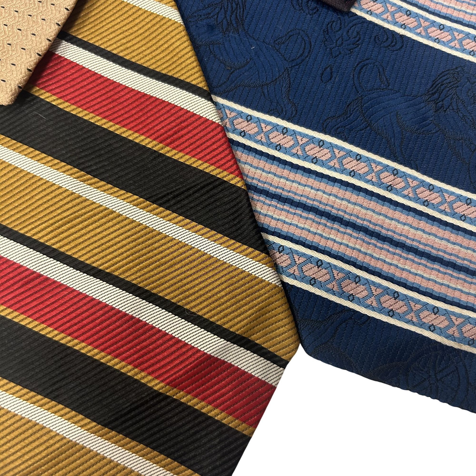 Other 4 pc 70's DISCO Necktie LOT MoD RETRO Wide TEXTURED Neck Tie Size ONE SIZE - 3 Thumbnail
