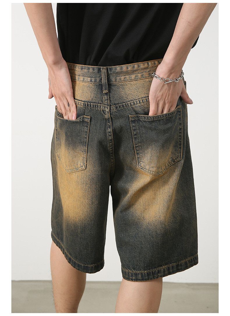 Japanese Brand × Jean Men's trendy distressed loose casual denim shorts Size US 32 / EU 48 - 5 Thumbnail