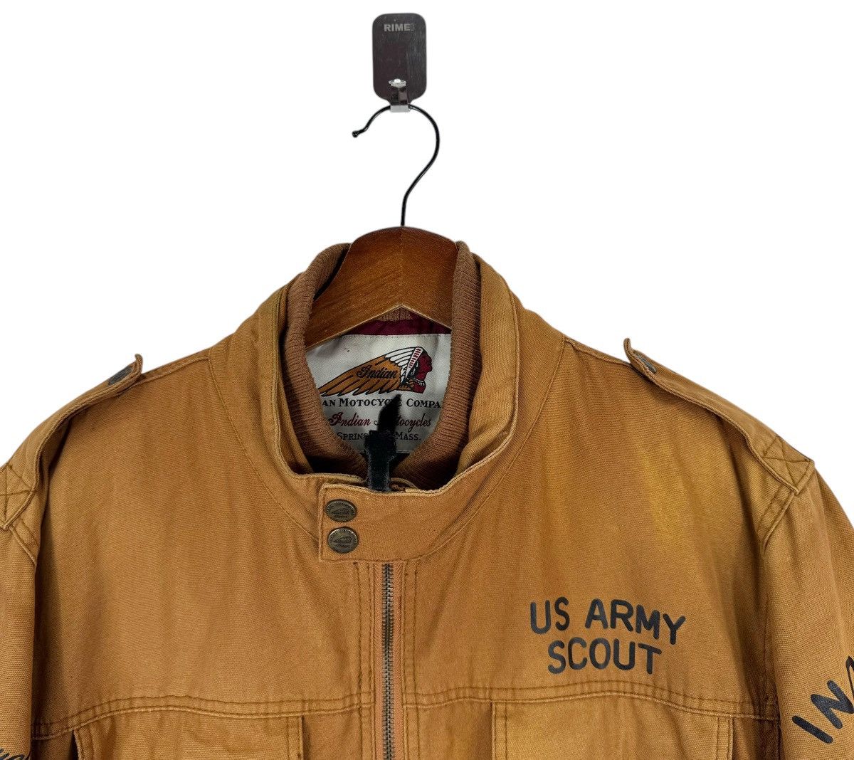 Indian Motorcycle 🔥🔥 VINTAGE INDIAN MOTORCYCLE US ARMY SCOUT BIKERS JACKET Size US L / EU 52-54 / 3 - 5 Thumbnail
