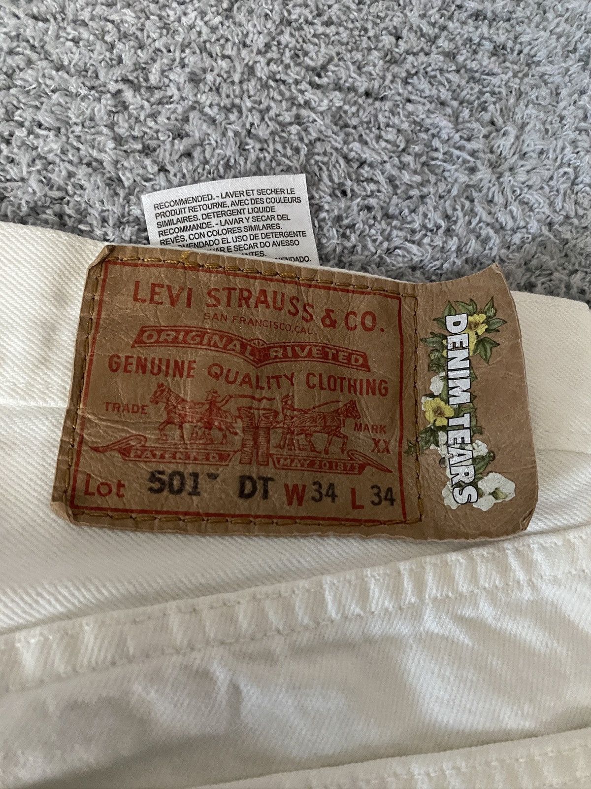 DENIM TEARS × Levi's Denim Tears Levi’s Cotton Wreath Size US 34 / EU 50 - 4 Thumbnail