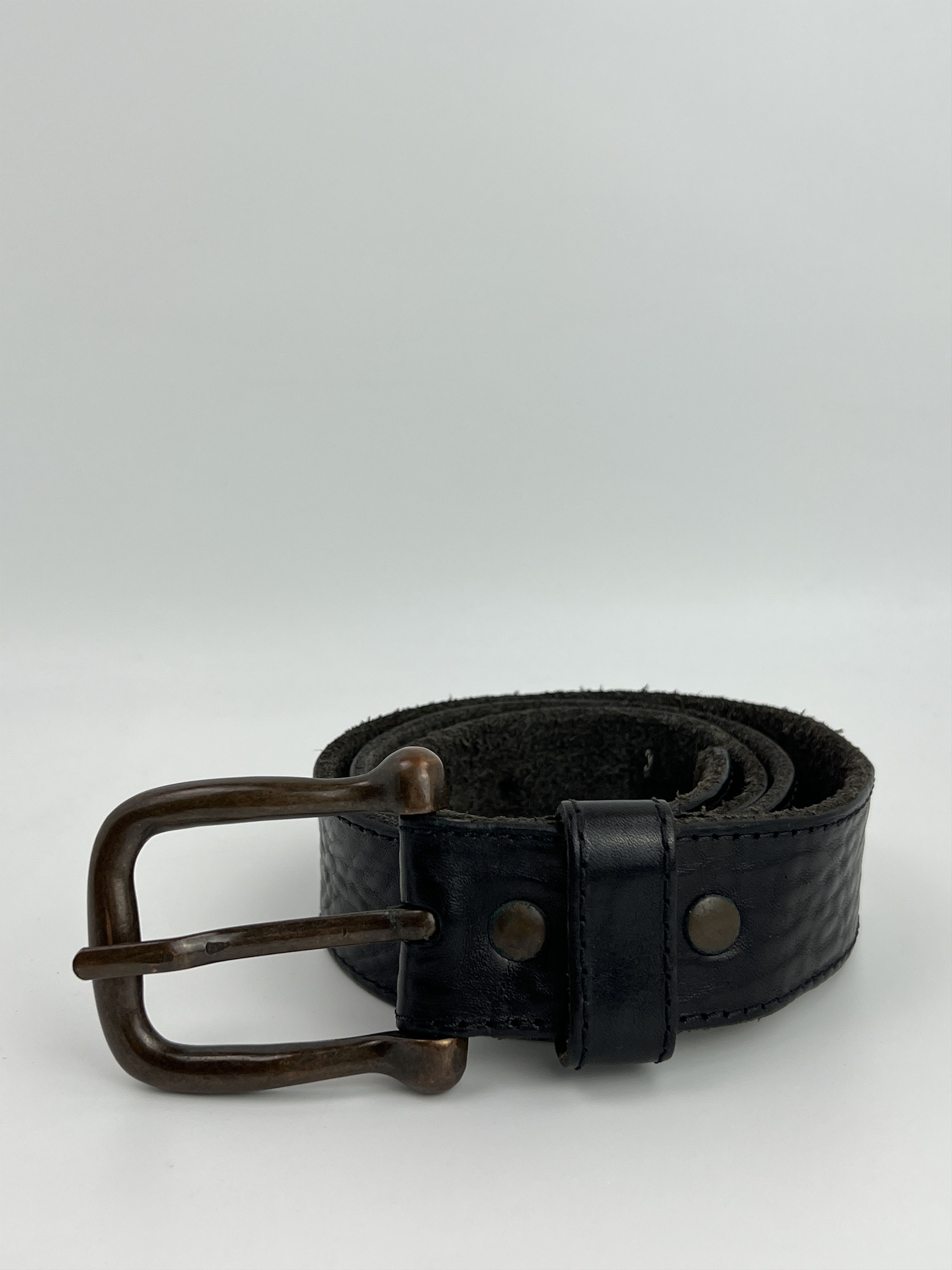 Diesel Vintage Diesel Work Wear Black Leather Belt Size ONE SIZE - 3 Thumbnail