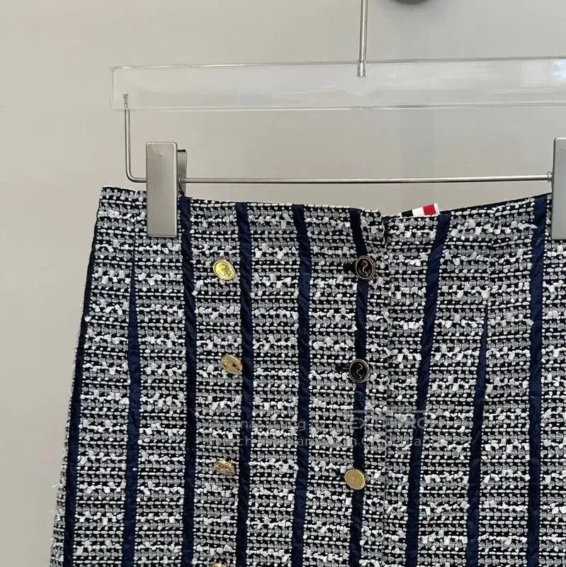 Thom Browne Thom Browne A-Line Skirt in Blue-Grey . Size 23" - 2 Thumbnail
