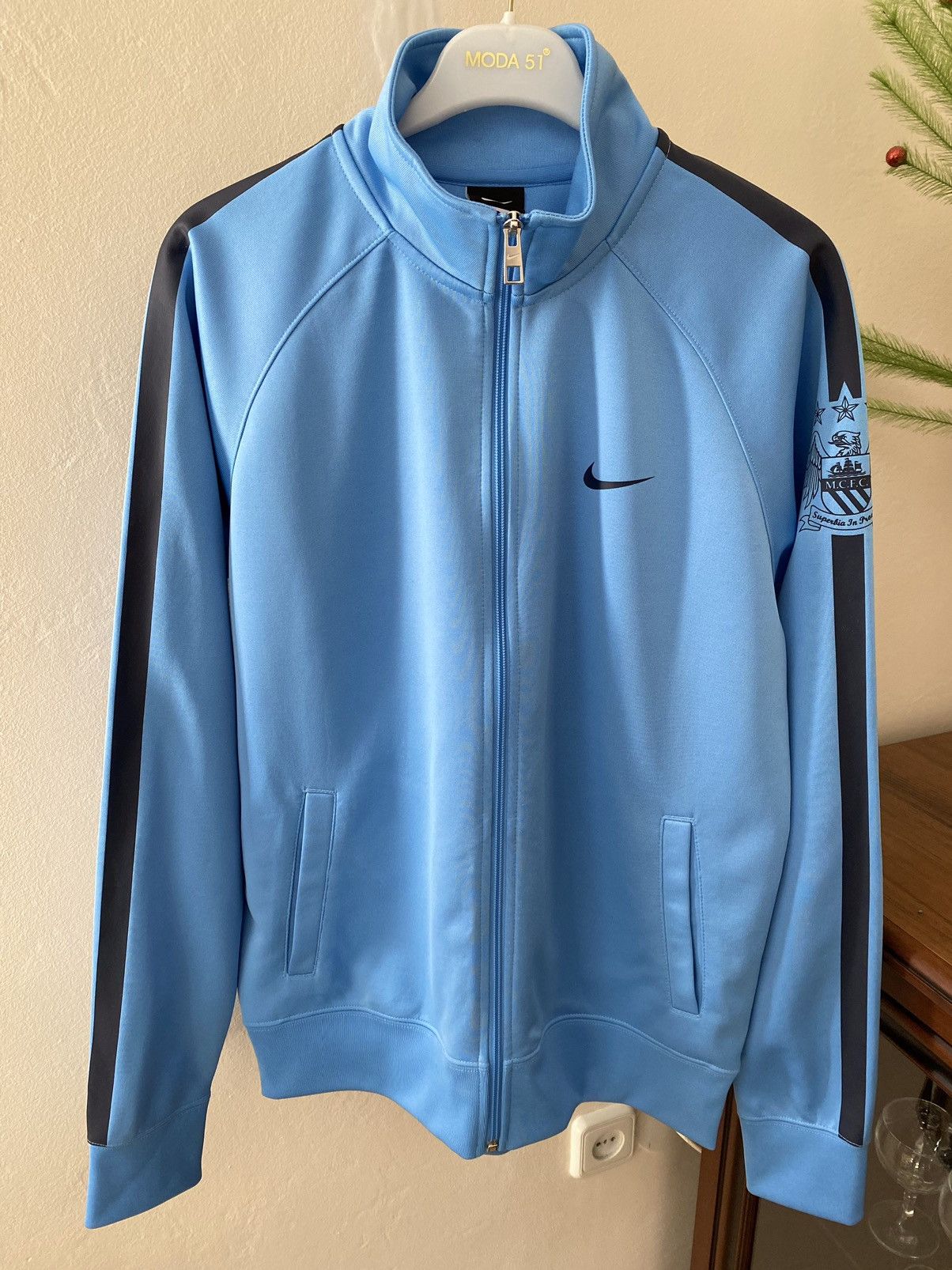 Nike × Vintage Vintage Nike Manchester City Soccer Track Jacket Size US M / EU 48-50 / 2 - 1 Thumbnail