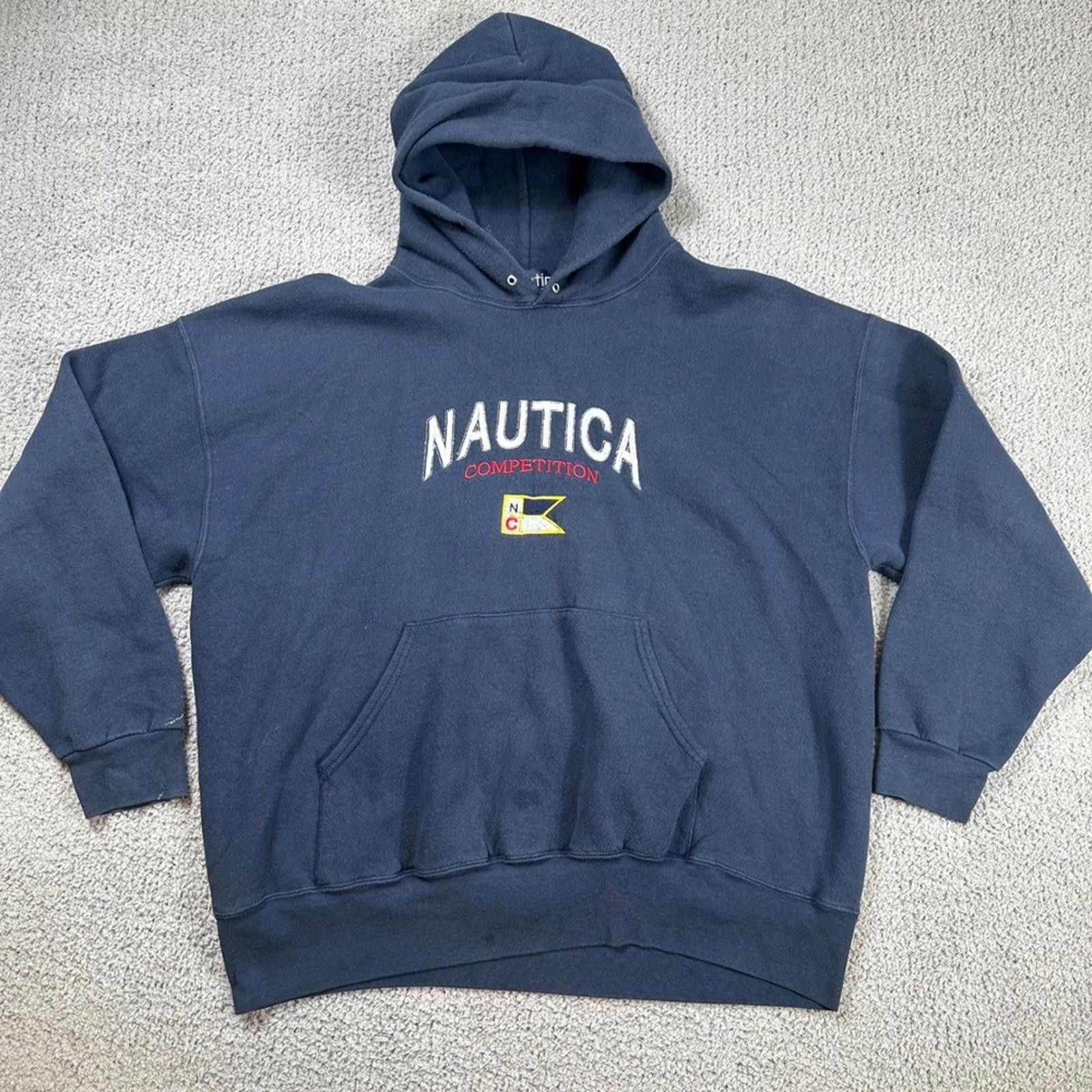 Nautica Vintage Nautica Competition Hoodie Pullover Made in USA Size US XL / EU 56 / 4 - 1 Thumbnail