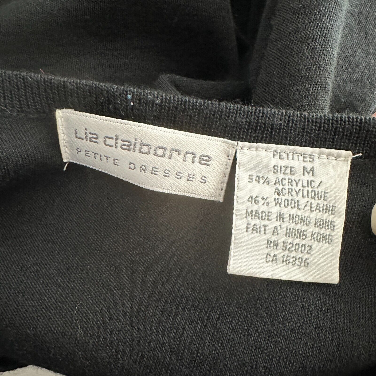 Other Liz Claiborne Black Henley V-Style 3/4 Sleeve Wool Dress M Size M / US 6-8 / IT 42-44 - 7 Thumbnail