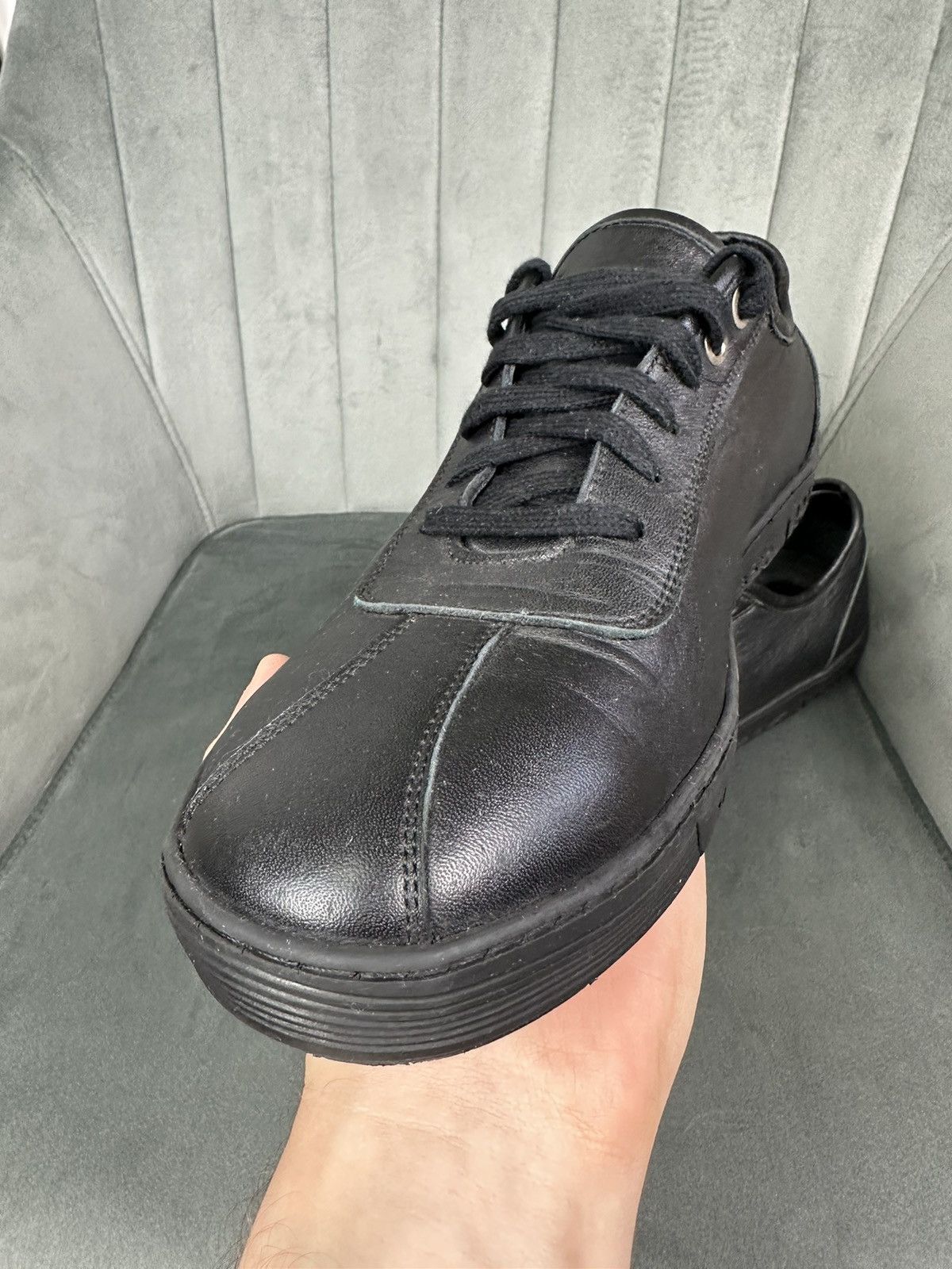 Armani × Emporio Armani Emporio Armani Leather Low Top Sneakers Shoes Men’s Black 41 Size US 8 / EU 41 - 10 Thumbnail