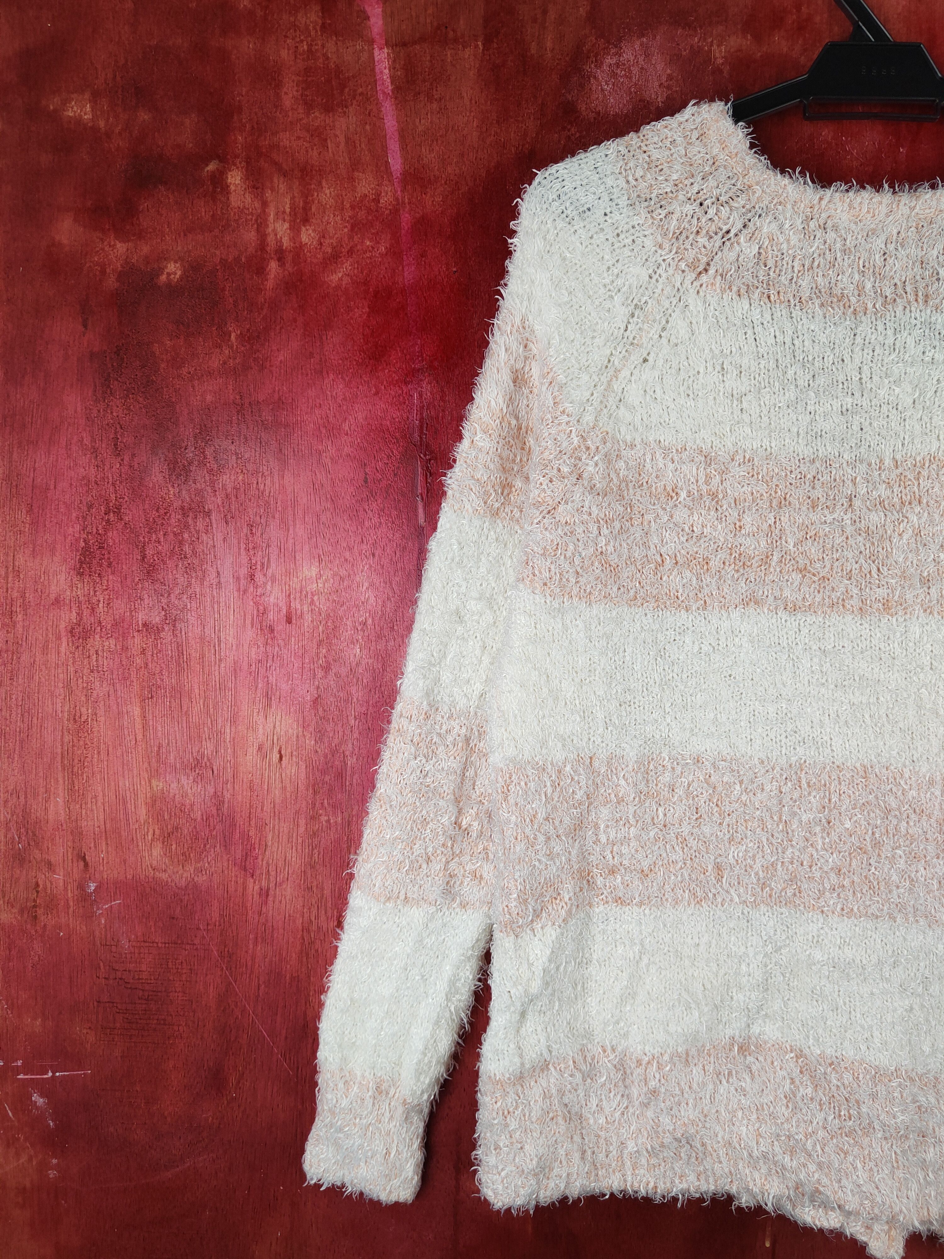 Homespun Knitwear Noble Goton Cream Fur Mohair Knitwear Cardigan #S1982 Size L / US 10 / IT 46 - 8 Thumbnail