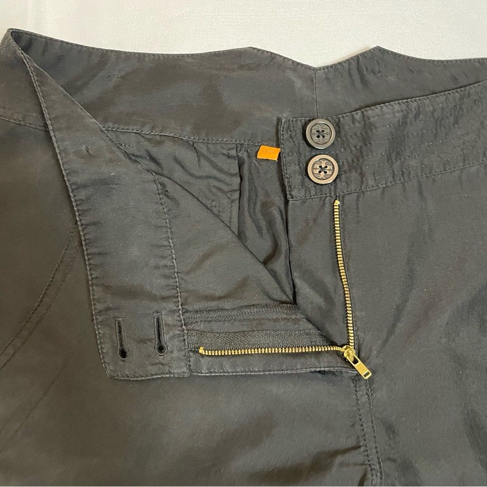 Tory Burch Tory Burch Dark Grey Silk Cropped Cargo Pants Size 12 Size 30" / US 8 / IT 44 - 4 Thumbnail