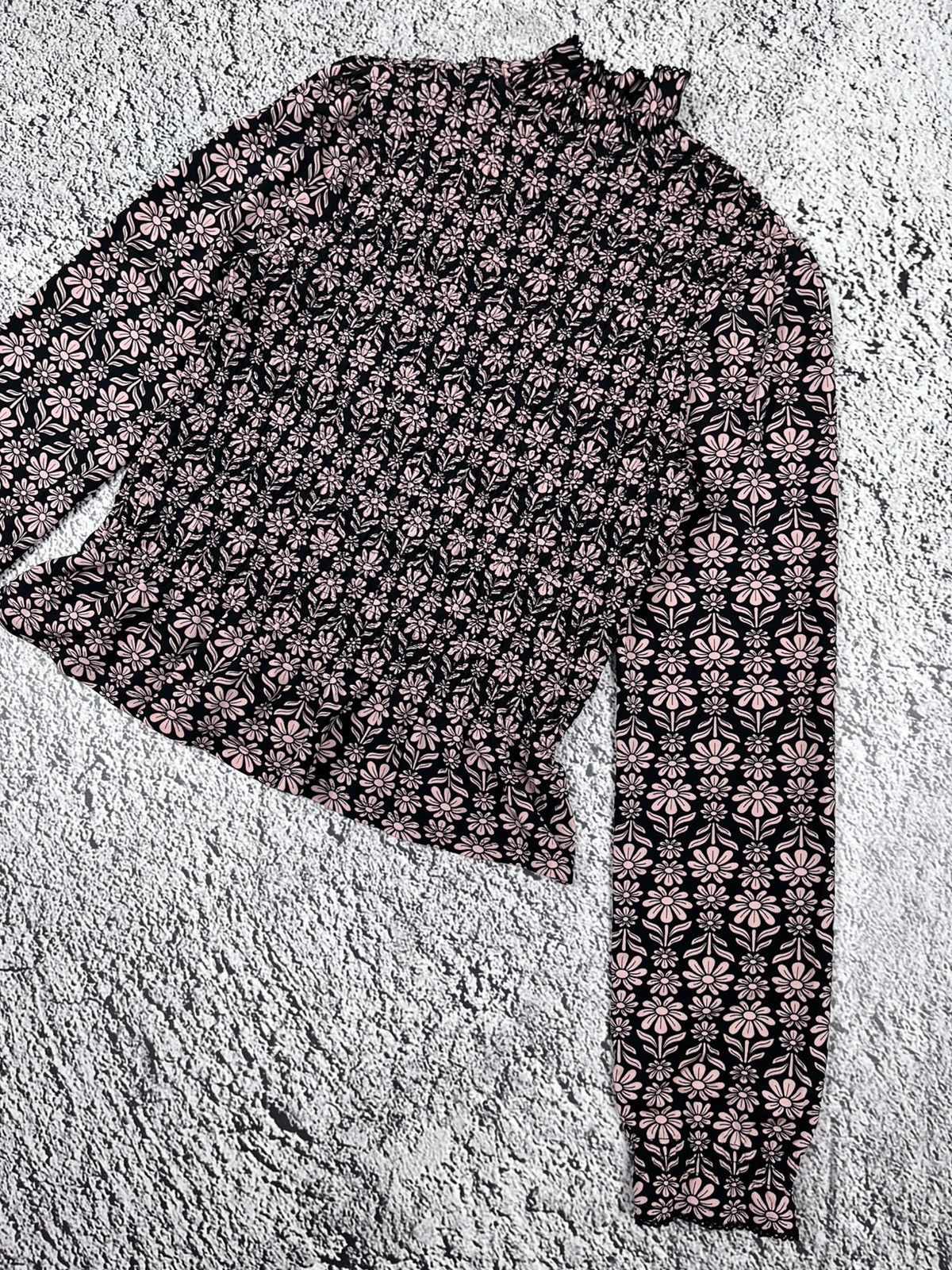 Sandro Vintage Sandro Stretch Floral Turtleneck Blouse Top Size M / US 6-8 / IT 42-44 - 10 Thumbnail
