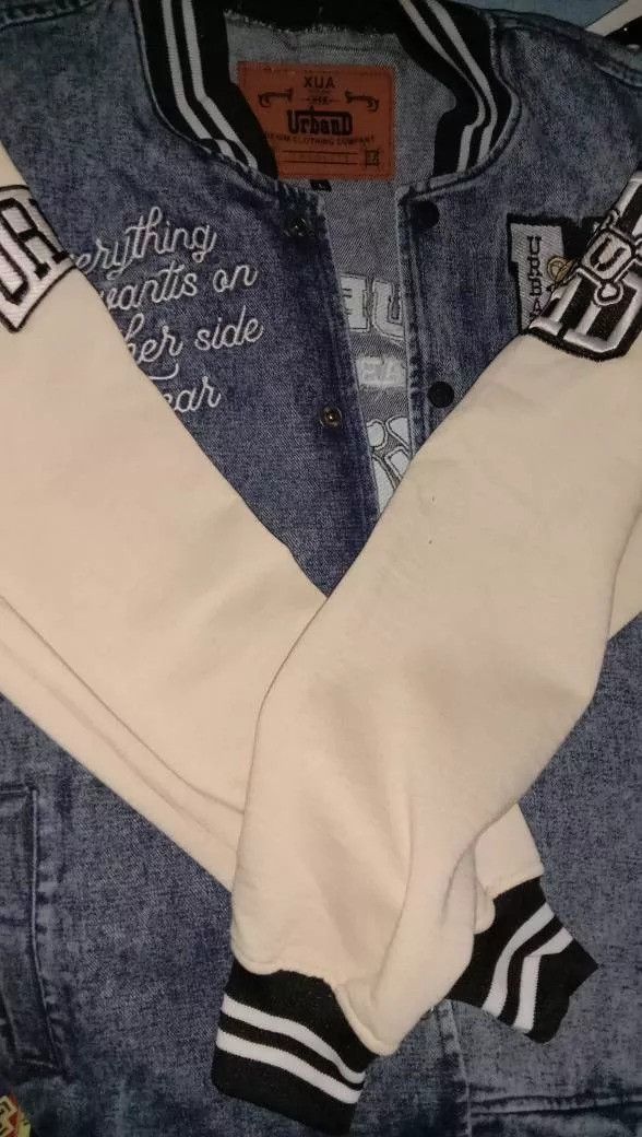Other X Urband Absolute Varsity Jacket Denim Bear University A259 Size US L / EU 52-54 / 3 - 6 Thumbnail