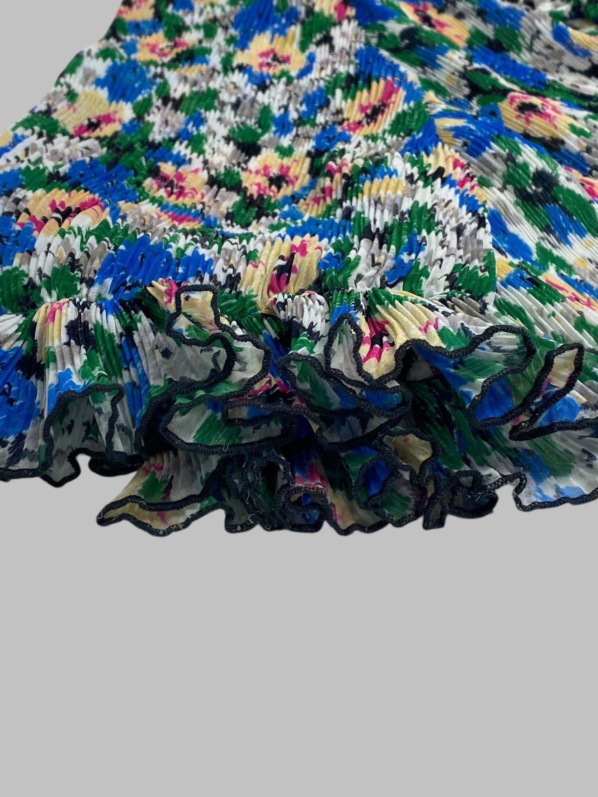 Ganni 🔥 GANNI FLORAL BLOUSE RIBBED BREATHABLE Y2K PARIS AESTHETIC Size XS / US 0-2 / IT 36-38 - 25 Thumbnail