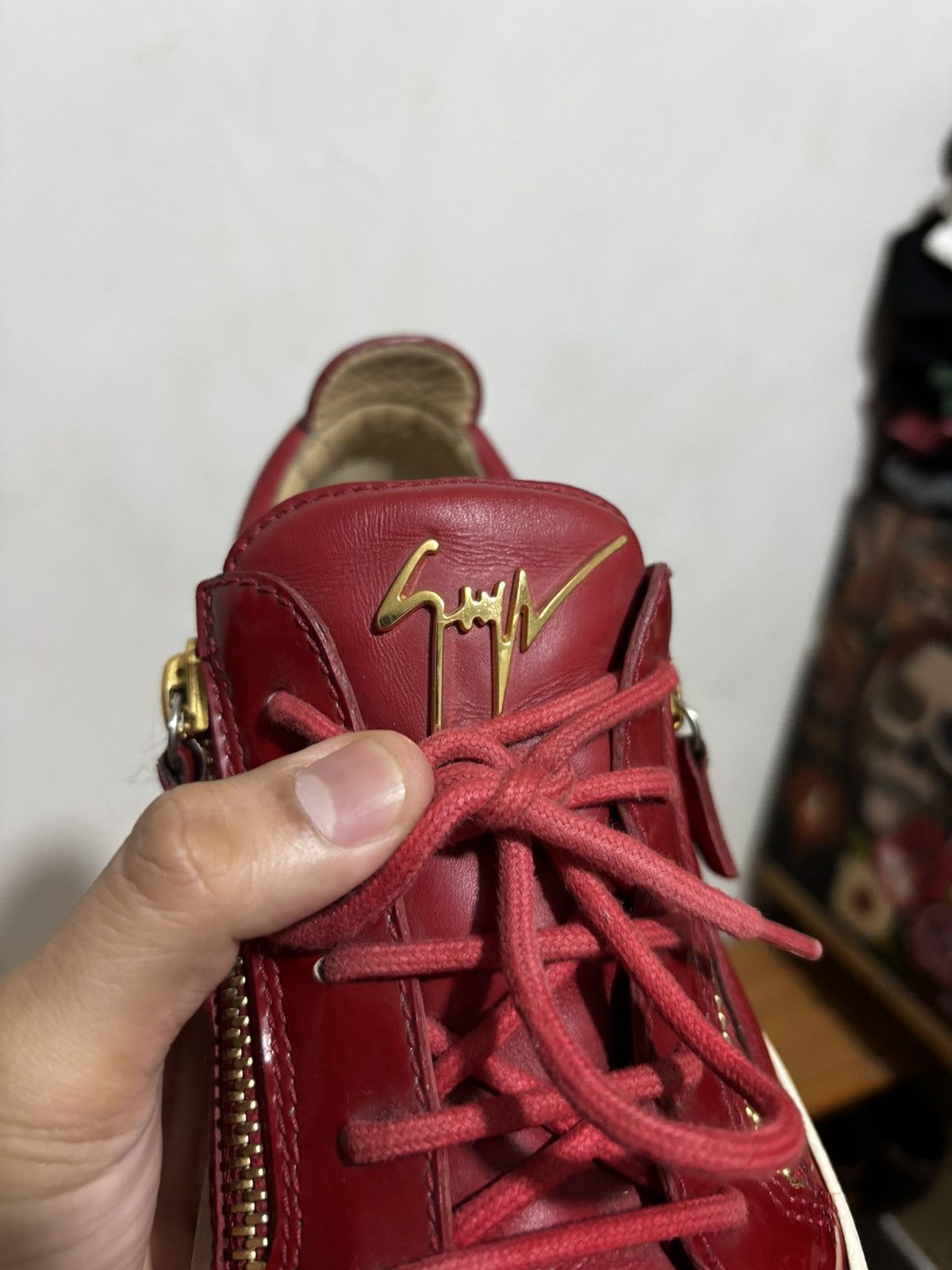Giuseppe Zanotti Giuseppe Zanotti Red Sneakers Size US 8 / EU 41 - 3 Thumbnail