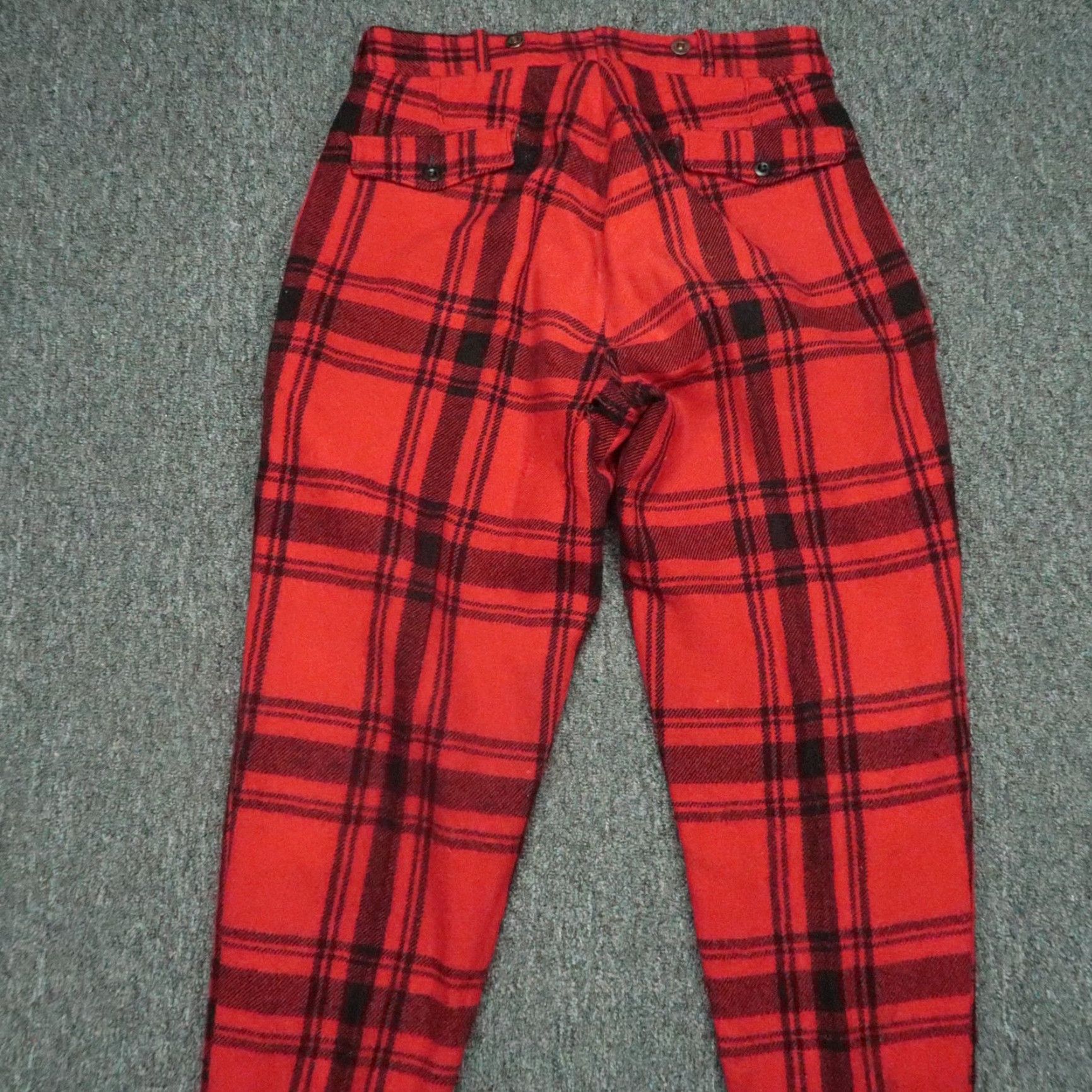 Vintage VINTAGE Woolrich Pants Mens 31x32 Red Buffalo Plaid Wool Outdoors USA Size US 31 - 4 Thumbnail