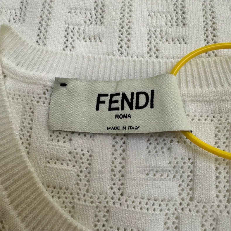 Fendi Fendi Double F Letter Logo Slim Fit Knitted Hollow-out Sle Size XS / US 0-2 / IT 36-38 - 7 Thumbnail