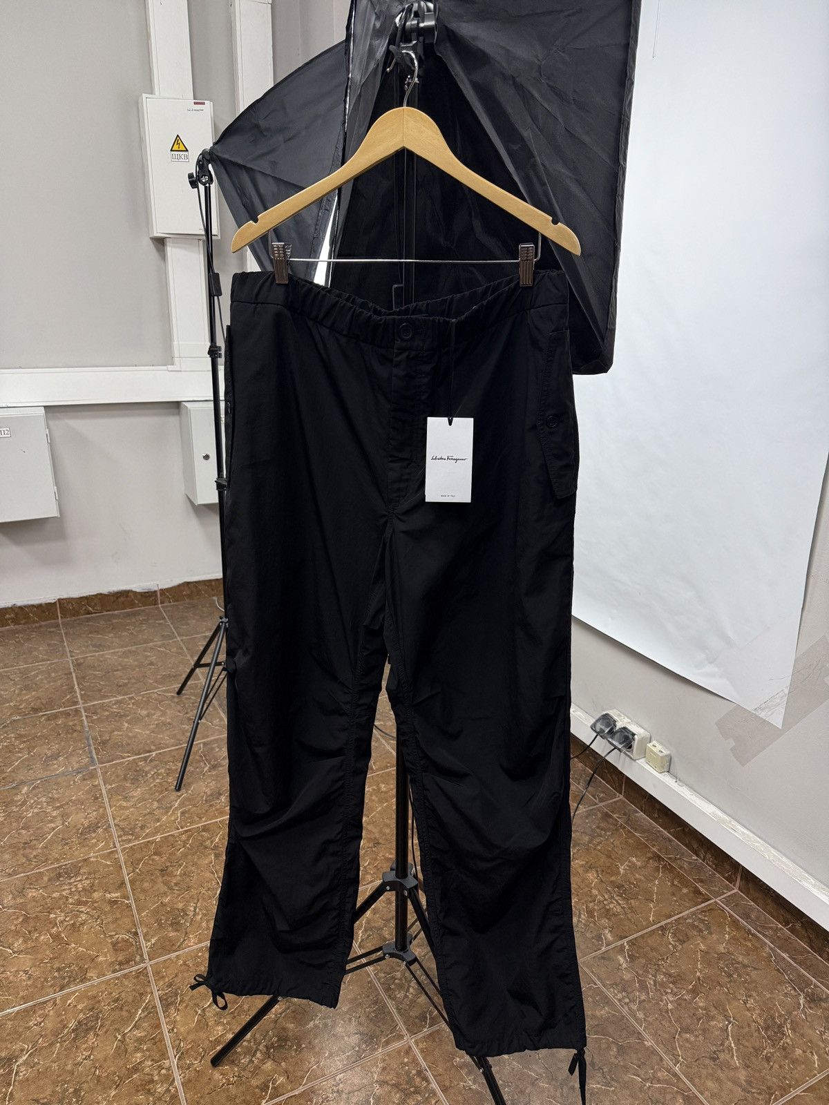Salvatore Ferragamo ❗️NEW 🇮🇹 Salvatore Ferragamo Premium Nylon Pants Made in Italy Size US 38 / EU 54 - 2 Thumbnail