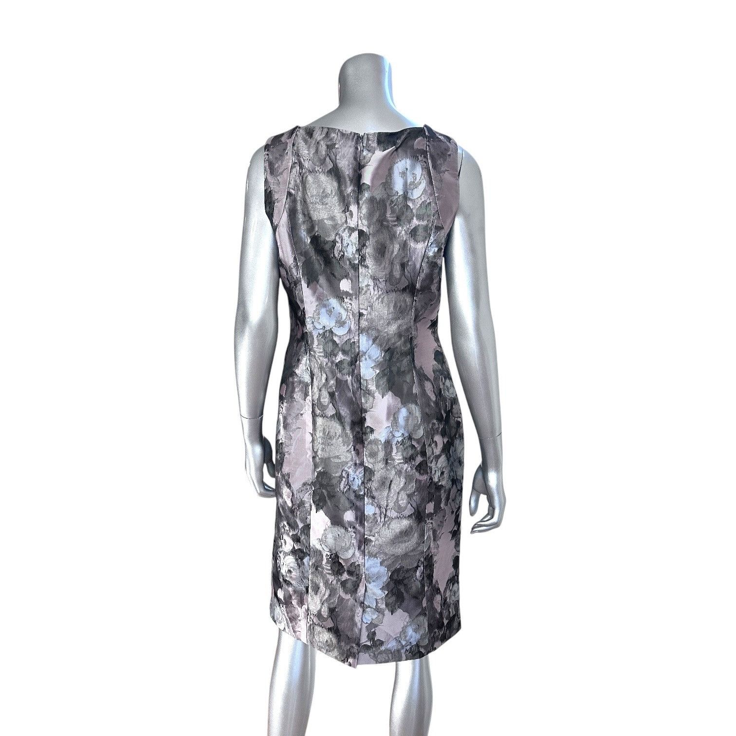 Kasper Kasper Gray & Lavender Floral Brocade Dress & Jacket Set Siz Size M / US 6-8 / IT 42-44 - 3 Thumbnail