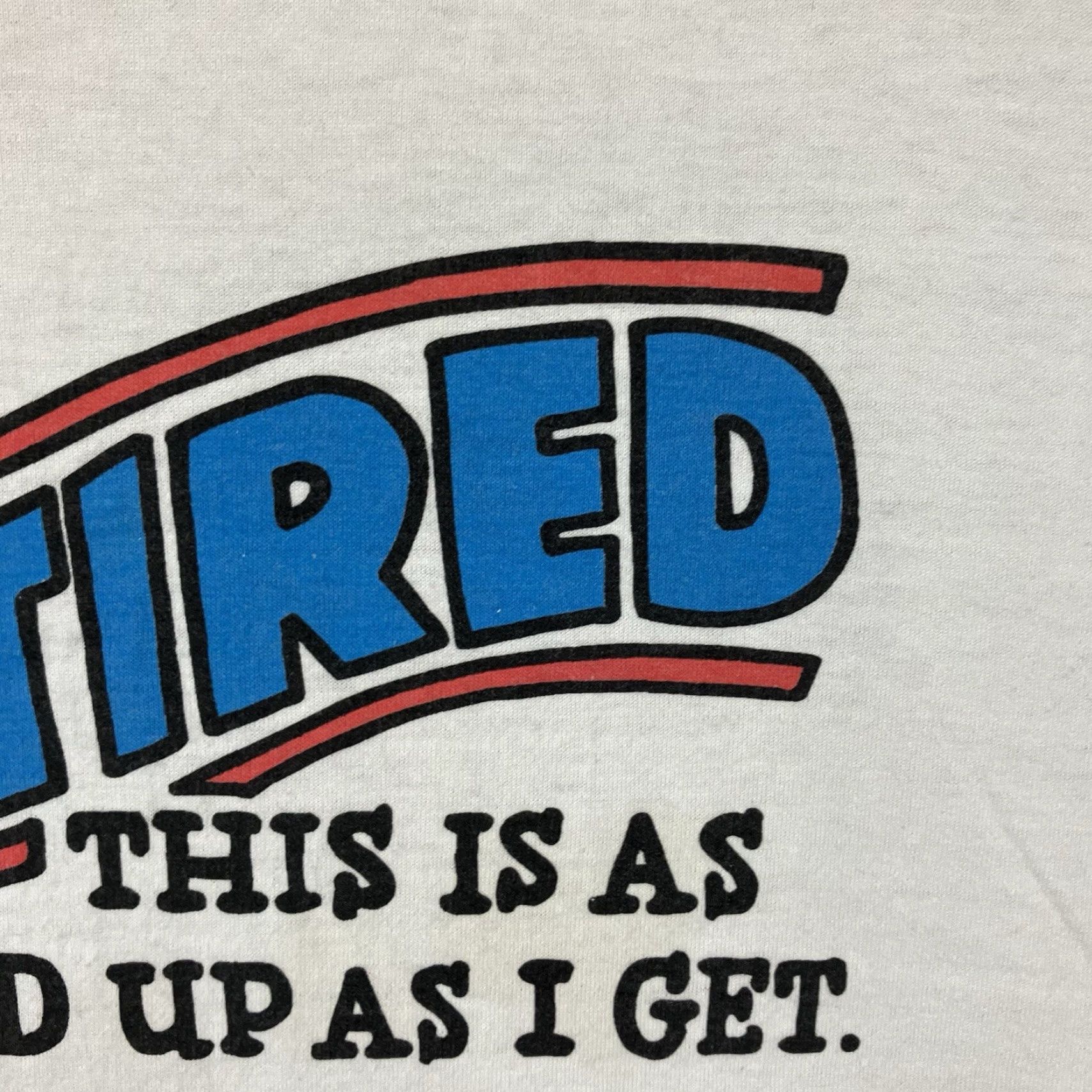 Jerzees VINTAGE Jerzees White T-Shirt Hallmark 80s 90s Funny Quote Dad Crew Neck Short Sleeve XL Men Reds? Size US XL / EU 56 / 4 - 7 Thumbnail