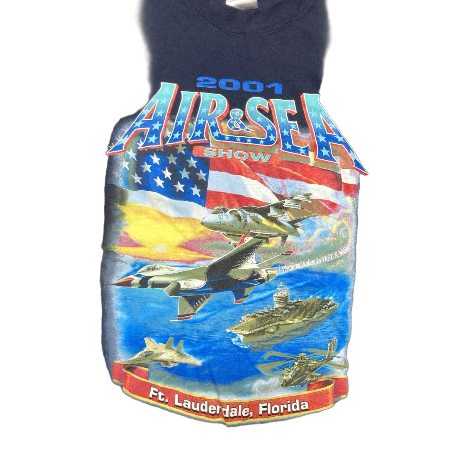 Vintage VINTAGE 2001 air & sea show graphic T-Shirt Ft Lauderdale Florida Army Navy XL Shirt Men Blue Army Size US XL / EU 56 / 4 - 1 Thumbnail