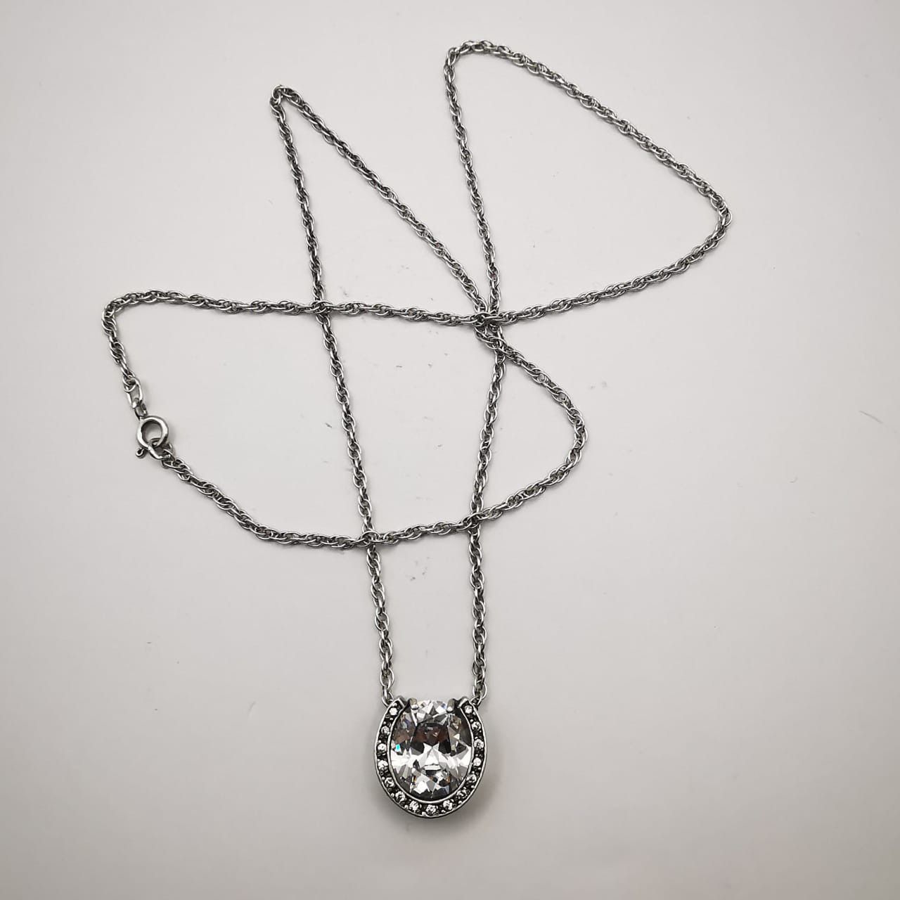 Sterling Silver × Vintage Vintage Lucky Pendant 925 sterling silver, Cubic Zirconia Size ONE SIZE - 5 Thumbnail