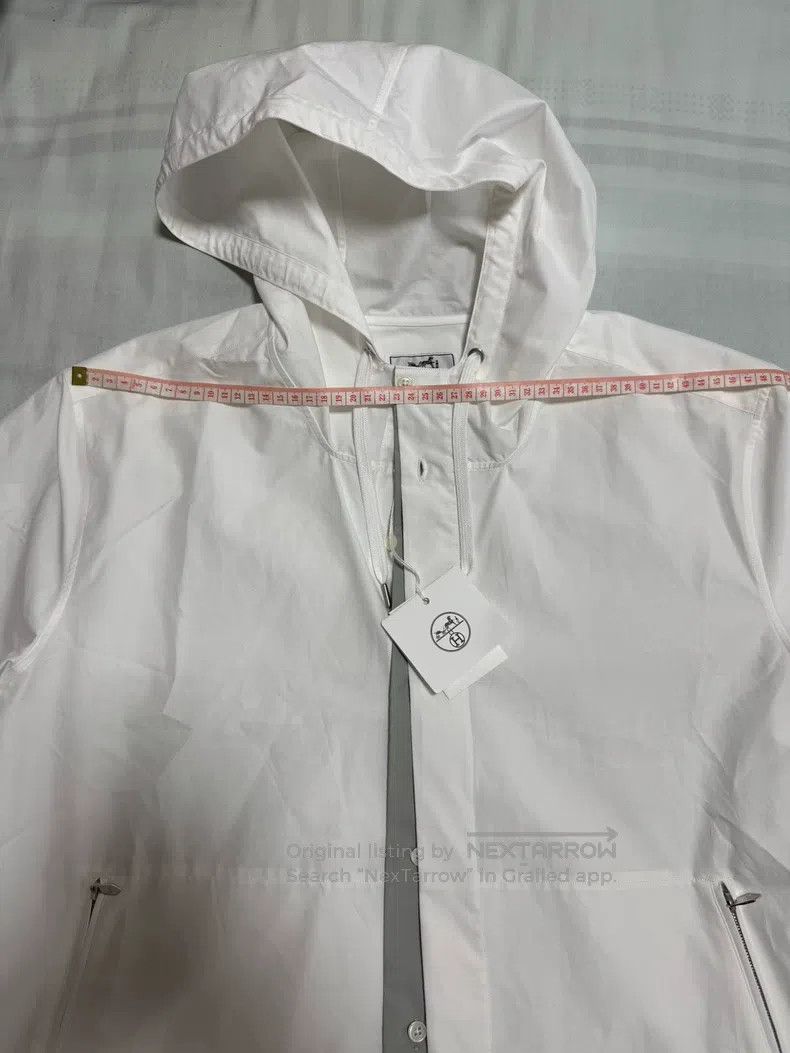 Hermes Hermes Hooded short-sleeve shirt jacket Size US XXS / EU 40 - 3 Thumbnail