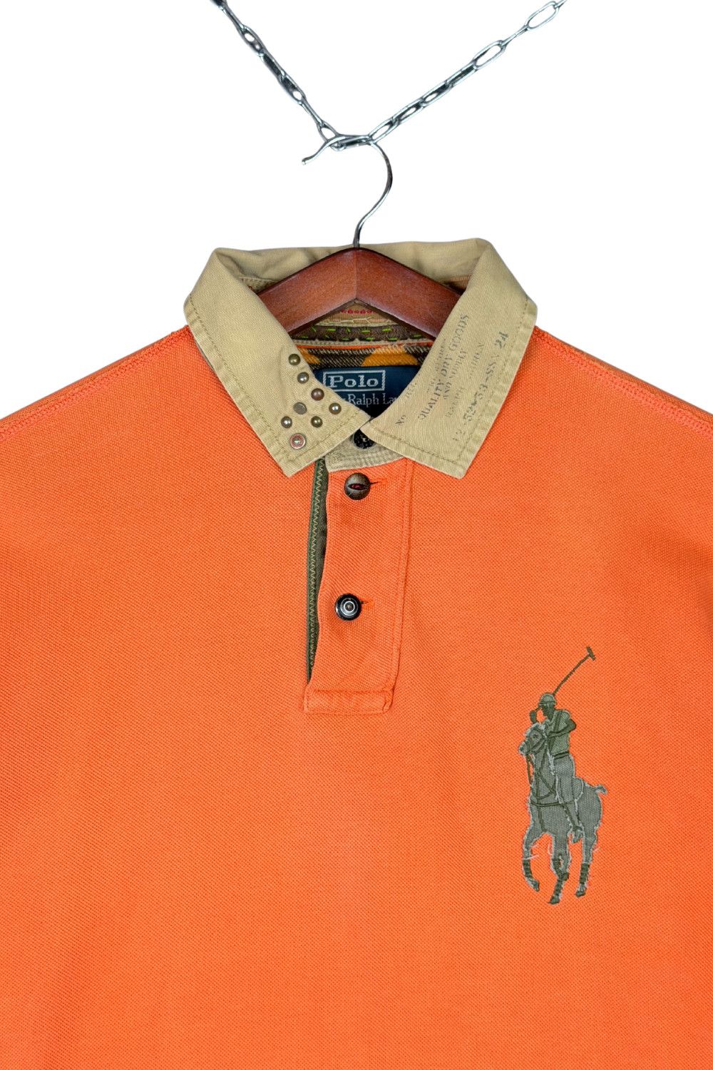Polo Ralph Lauren ss12 PRL “Custom Repair / Studded Collar” LS Rugby - L Size US L / EU 52-54 / 3 - 3 Thumbnail