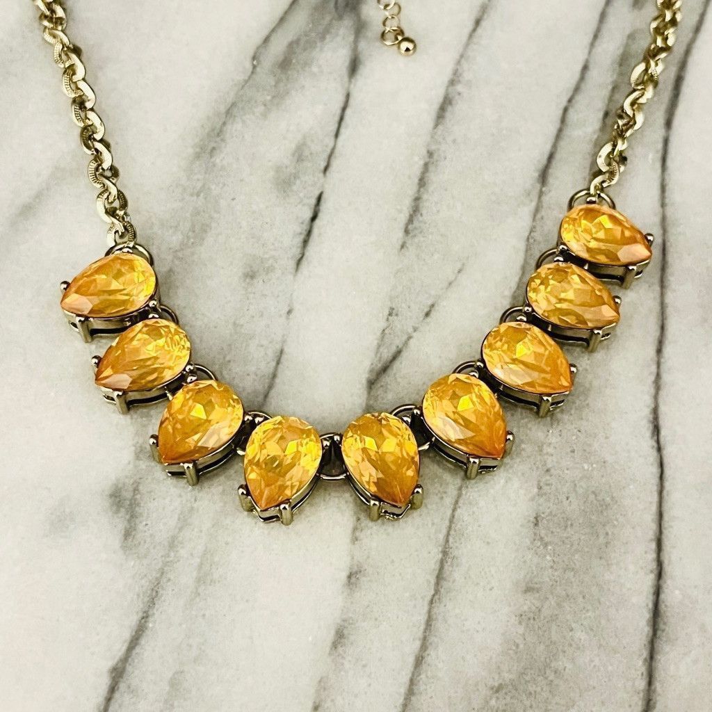 Jewelry The Limited Statement Necklace Yellow Faux Crystal Glam Size ONE SIZE - 2 Thumbnail