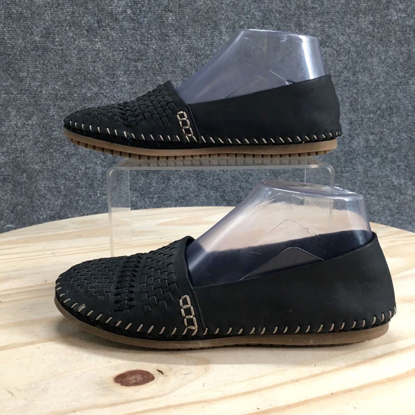 Vintage Kelly & Katie Loafer Womens 7M Black Lana Woven Round Toe Slip On Casual Flats Size US 7 / IT 37 - 2 Thumbnail
