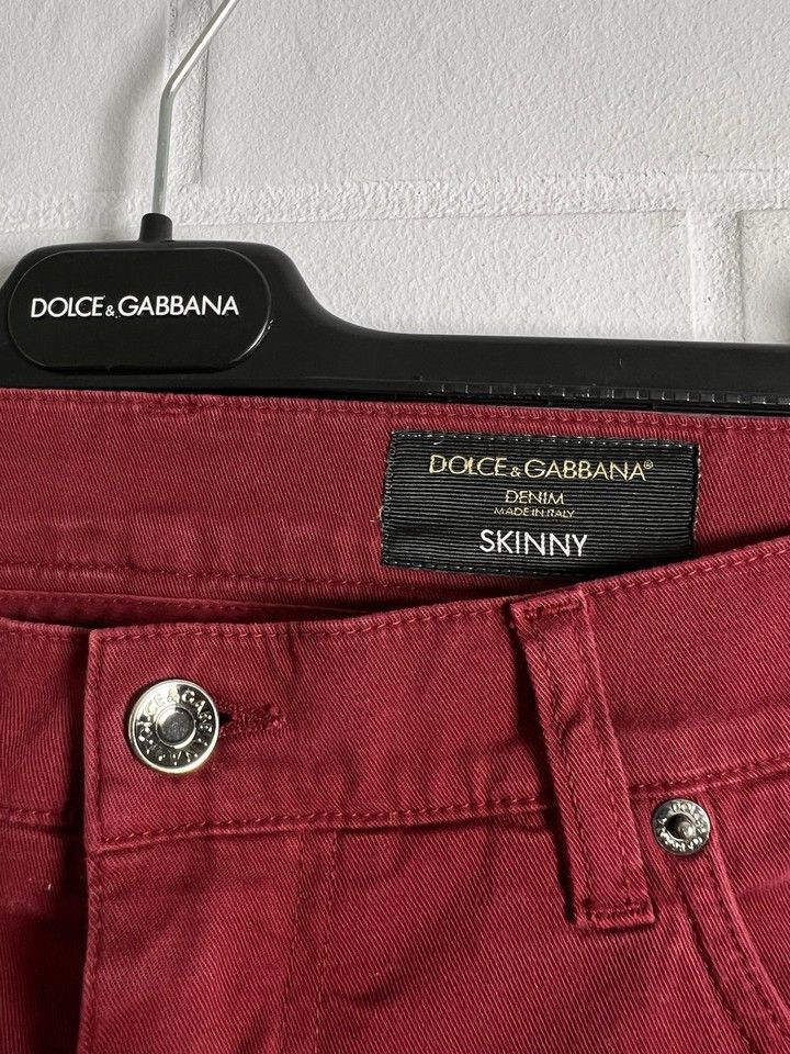Dolce & Gabbana Women's Jeans Pants Burgundy Size 52
